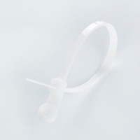 Стяжка кабельная с креплением 5x200 белая (100шт) APRO