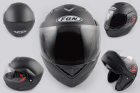 Шлем трансформер   (mod:J) (size:ХL, черный матовый с узором)    FGN