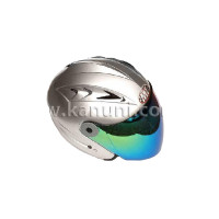 Шлем HF-210 СЕРЫЙ (открытый/тонированое стекло) (размер: S, обхват: 54-56 см)