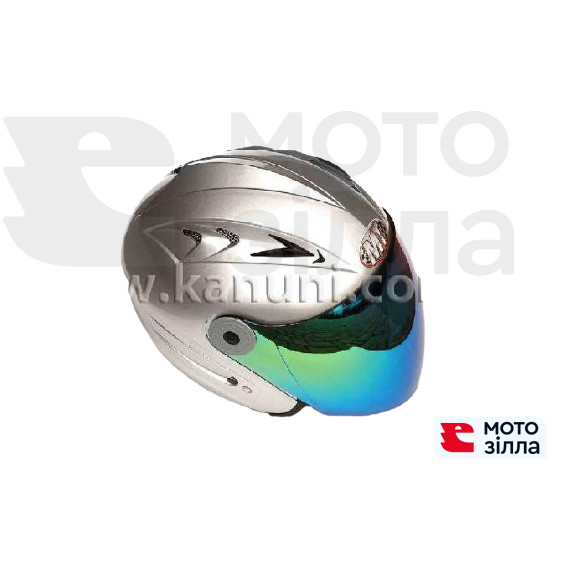 Шлем HF-210 СЕРЫЙ (открытый/тонированое стекло) (размер: S, обхват: 54-56 см)