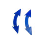 Светоотражатель   велосипедный   (катафот)   (2шт)   (синие)   DS
