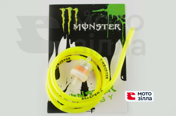 Шланг топливный   Ø4mm, 1 метр   (желтый)   MONSTER ENERGY   (XJB)