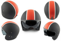 Шлем открытый   (mod:062) (size:M, черно-красный матовый, солнцезащитные очки)   LS2