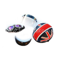Шлем X8 Британия Матовый (открытый + очки)