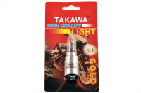 Лампа BA20D (2 уса)   12V 35W/35W   (белая, высокая, конусная)   (блистер)   TAKAWA