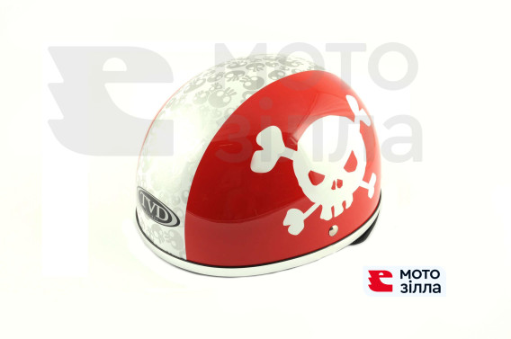 Шлем-каска   (mod:Skull) (size:L, красно-белый)   TVD