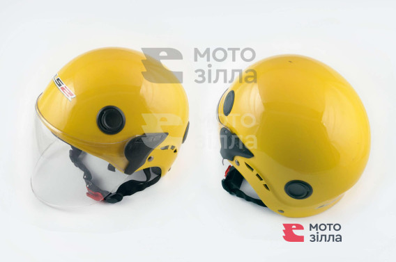 Шлем открытый   (mod:101) (классическая форма, прозрачный визор) (size:XL, желтый)   LS2