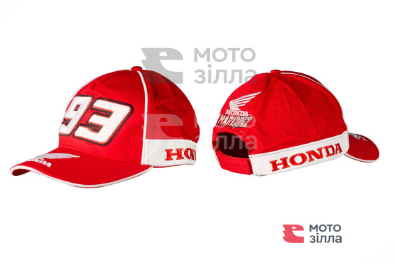 Бейсболка   HONDA AND MARC MARQUEZ   (красная, 100% хлопок)