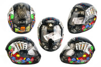 Шлем-интеграл   (mod:Fireworks) (size:ХL, черный +солнцезащитные очки, DICE)   CIRUS