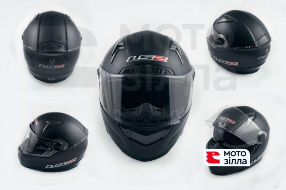 Шлем-интеграл   (mod:385/396) (size:XXL, черный матовый, солнцезащитные очки)   LS-2
