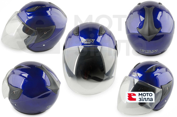 Шлем открытый   (mod:601) (size:L, синий)   FGN