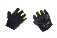 Перчатки   ST   (черно-зеленые, без пальцев size L)