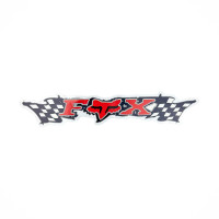 Наклейка   логотип   FOX   (24x5см, красная)   (#3267)