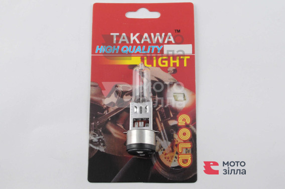 Лампа BA20D (2 уса)   12V 18W/18W   (белая)   (блистер)   TAKAWA   (mod:A)