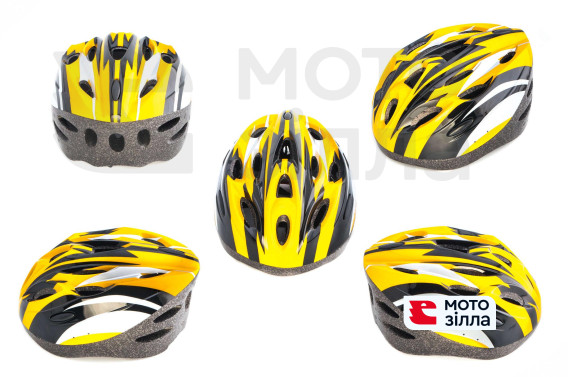 Шлем кросс-кантри   (бело-желтый)   DS