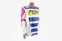 Футболка (Джерси) для мужчин XL - (Polyester 100%), длинные рукава, свободный крой, бело-сине-салатовая, НЕ оригинал
