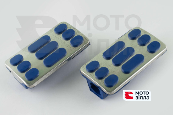 Резинки подножек водителя   Delta   (синие с хромированной вставкой mod:2)   XJB
