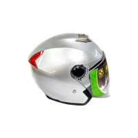 Шлем открытый 858 (цвет: серый, белое стекло)