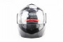 Шлем модуляр, закрытый с откидным подбородком + откидные очки BLD-159 Размер: М (57-58см), ЧЕРНЫЙ глянец BLD