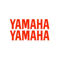 Наклейка - Yamaha буквы (2 шт) (красные) (19х5 см) (HCT10005)