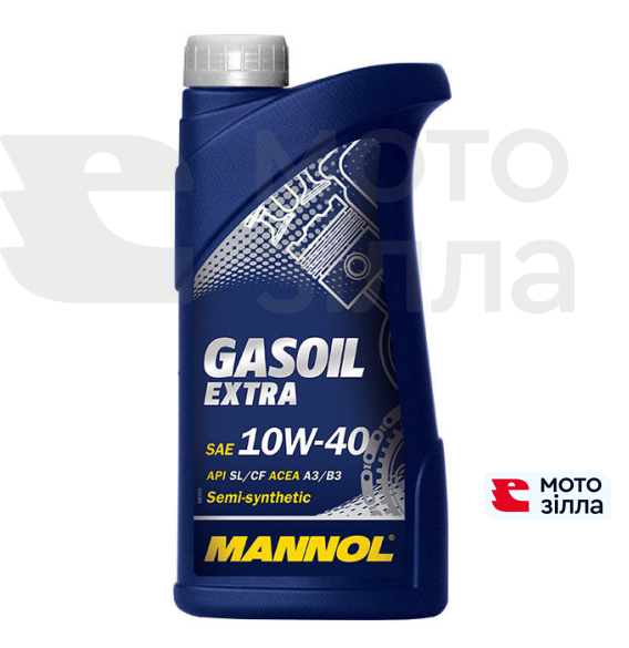 Масло моторное полусинтетическое 4T, 1л (SAE 10W-40, Gasoil Extra API SL/CF) MANNOL