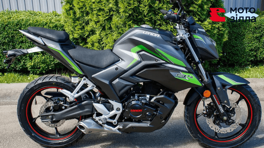 Мотоцикл Loncin зелений з чорним