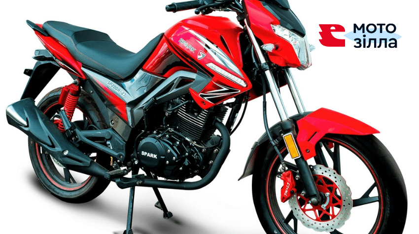 Мотоцикл Спарк червоний з чорним