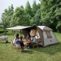 Палатка с навесом Naturehike Village CNK2300ZP022, коричневый большой