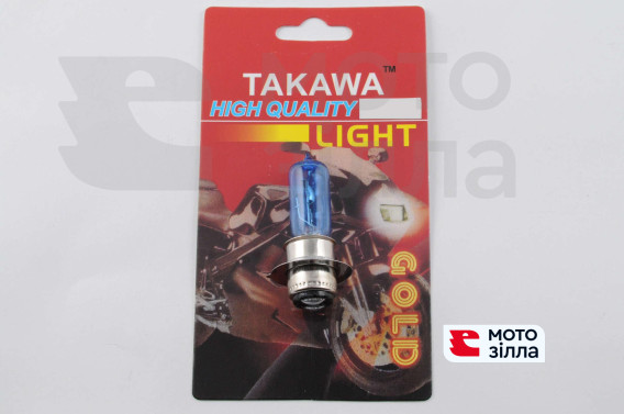 Лампа P15D-25-1 (1 вус) 12V 35W /35W (супер біла) (блістер) TAKAWA (mod: A)