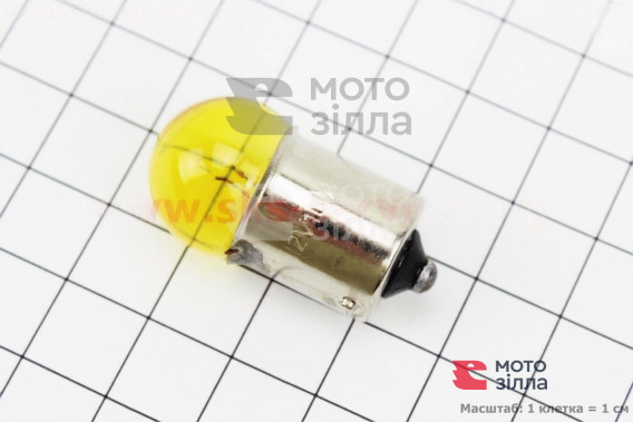 Лампа повороту (жовта із цоколем) 12V/10W G18