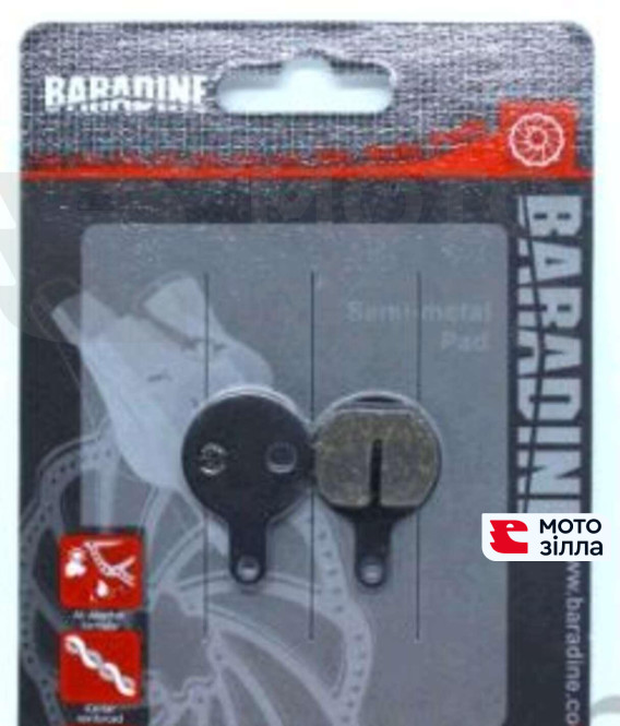 Колодки тормозные велосипедные (дисковые)   Baradine DS-46+SP-46   KL