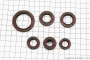 Сальник двигуна 70cc до-кт 6шт (18,9x30x5; 13,7x24x5; 11,6x24x10; 17x29x5; 12x21x4; 30x42x4,5), коричневий
