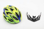 Шлем велосипедный M (54-57 см) съемный козырек, 18 вент. отверстия, системы регулировки по размеру Divider и Run System SRS, салатово-синий AVHM-02