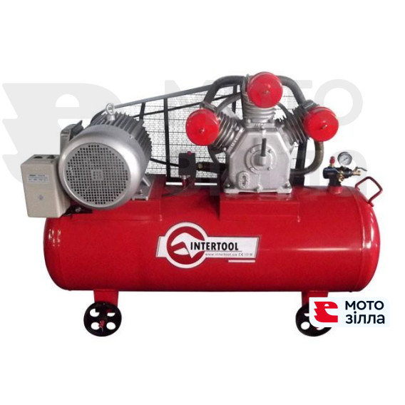 Компресор 300 л, 11 кВт, 380 В, 8 атм, 1600 л / хв. 3 циліндра INTERTOOL