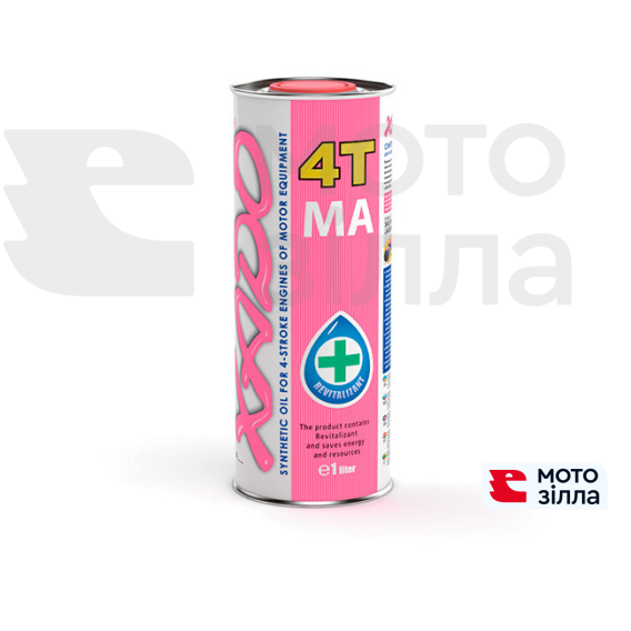 Олива моторна синтетична 4T, 1л (10W-60 4T MA, Atomic OIL) ХАДО