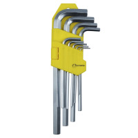 Набір Г-подібних подовжених ключів HEX 9 одиниць, 1,5-10мм