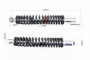 Амортизатор задний GY6 - 340мм*d50мм (втулка 10мм / вилка 8мм), черный к-кт 2шт