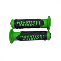 Ручки руля 0001 (пара) Monster Energy (зеленый цвет) для скутеров KANUNI/ VIPER/ FADA/ HONDA/ SUZUKI/ YAMAHA