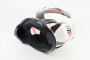 Шлем кроссовый/эндуро/АТV со стеклом BLD-819-7 М (57-58см), БЕЛЫЙ глянец с красно-серым рисунком BLD 360197