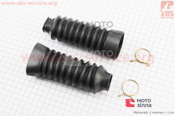 Гофра переднього амортизатора d=26/45mm; L=145mm к-кт 2шт, ЧОРНИЙ