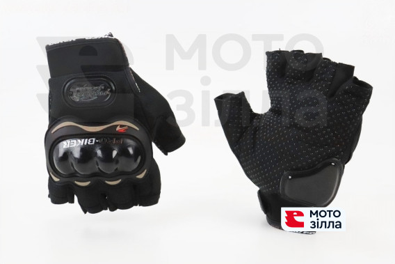 Перчатки мотоциклетные без пальцев XL-Черные
