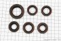 Сальник двигуна к-кт 6шт (19.8x30x5-2шт; 17x30x6; 16,4x30x5, 27x42x7; 20x32x6), коричневий