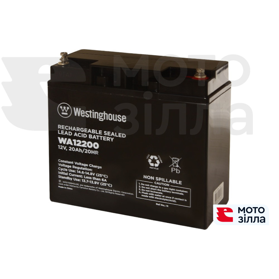 ᐈ Батарея аккумуляторная свинцово-кислотная Westinghouse 12V, 20Ah .