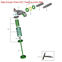 Ремкомплект клапана (пружини+тарільчасті шайби) Bajaj Avenger, Pulsar DK101326