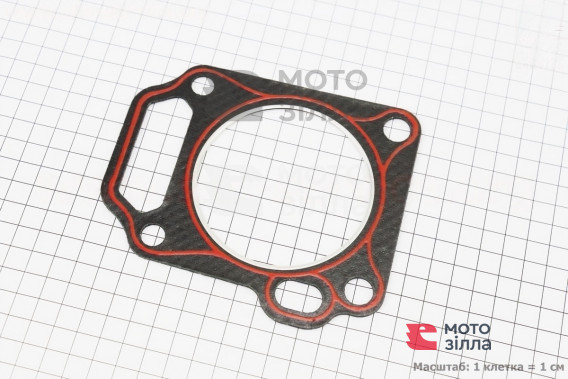 Прокладка головки цилиндра 177F-77мм (паронит, красная нить)