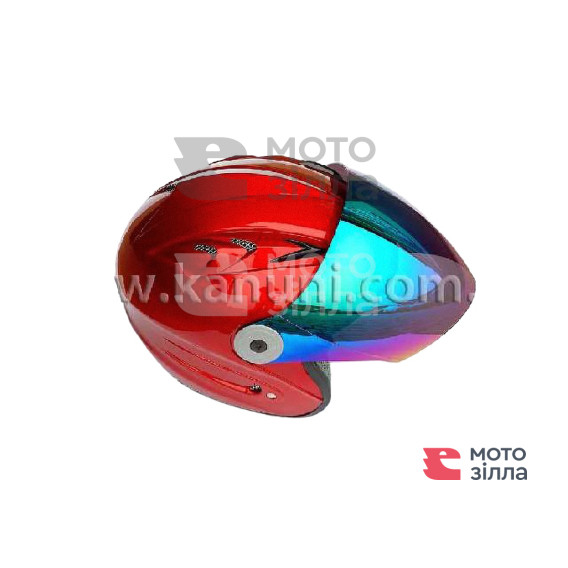 Шлем HF-210 КРАСНЫЙ (открытый/тонированое стекло) (размер: S, обхват: 54-56 см)
