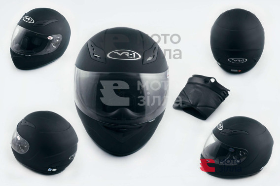 Шлем-интеграл   (mod:CFP05) (size:L, черный матовый, воротник)   VR-1