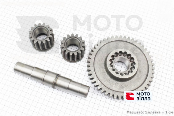 КПП - Вал диференціала + шестерня Z = 47 + шестерня-2шт Z = 15, к-кт 4шт Standart 604251