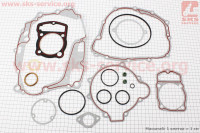 Прокладки двигателя CB-250cc-67мм, к-кт 18 деталей (красная нить)