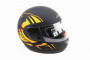 Шлем закрытый 825-1 XS- ЧЕРНЫЙ матовый с рисунком оранжевым (возможны дефекты покраски)